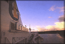 Looking astern on boatdeck